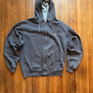 Vtg 1990s Champion Men's Gray Hoodie Sweater